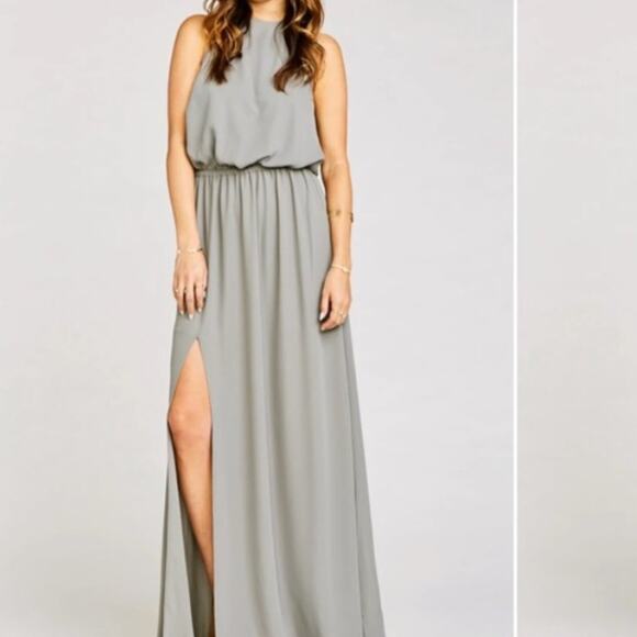 Show Me Your MuMu Dresses & Skirts - Show Me Your MUMU Heather Halter Dress, Soft Gray